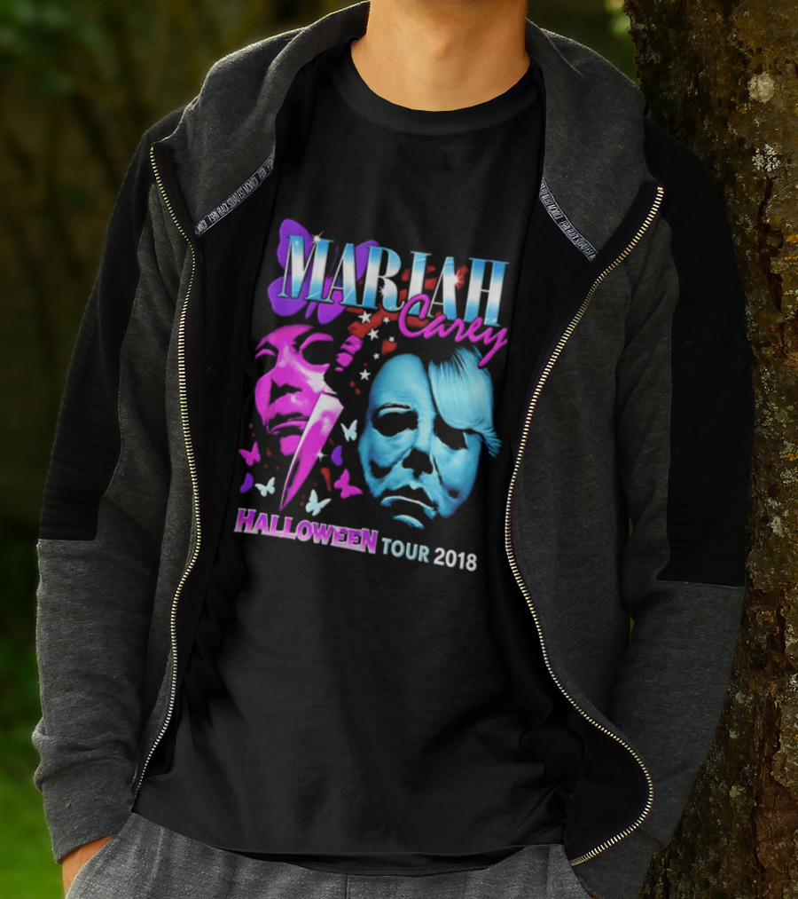 Mariah Carey Halloween Tour 2018 Pop Music Butterfly Mask Knife T-Shirt
