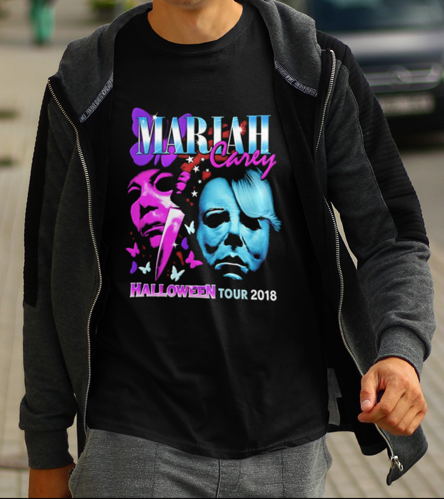 Mariah Carey Halloween Tour 2018 Pop Music Butterfly Mask Knife T-Shirt