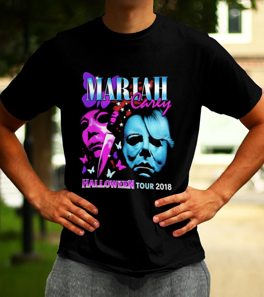 Mariah Carey Halloween Tour 2018 Pop Music Butterfly Mask Knife T-Shirt