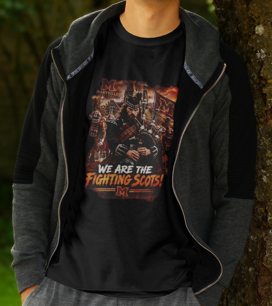 Maryville College We Are The Fighting Scots Bagpiper And Team Spirit T-Shirt