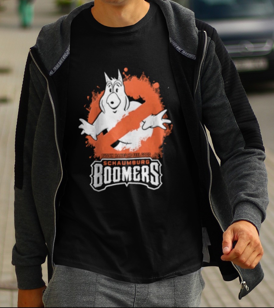 Schaumburg Boomers Bustin Makes Me Feel Good Ghostly T-Shirt