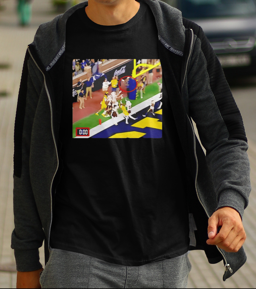 Michigan Vs WSU Match Ending Moment With 0 00 Seconds On T-Shirt