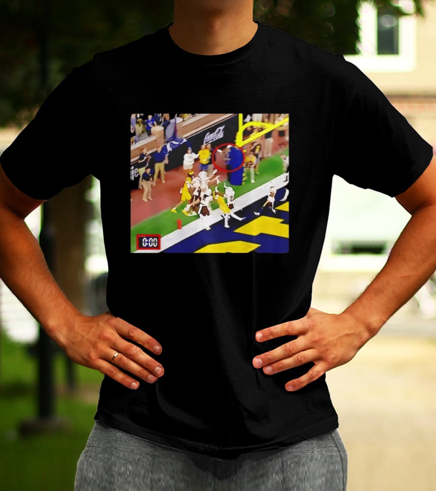 Michigan Vs WSU Match Ending Moment With 0 00 Seconds On T-Shirt