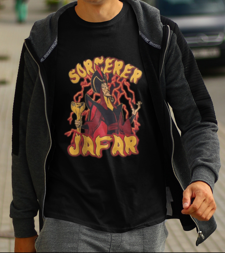 Sorcerer Jafar Aladdin Villain Magic Staff Power T-Shirt