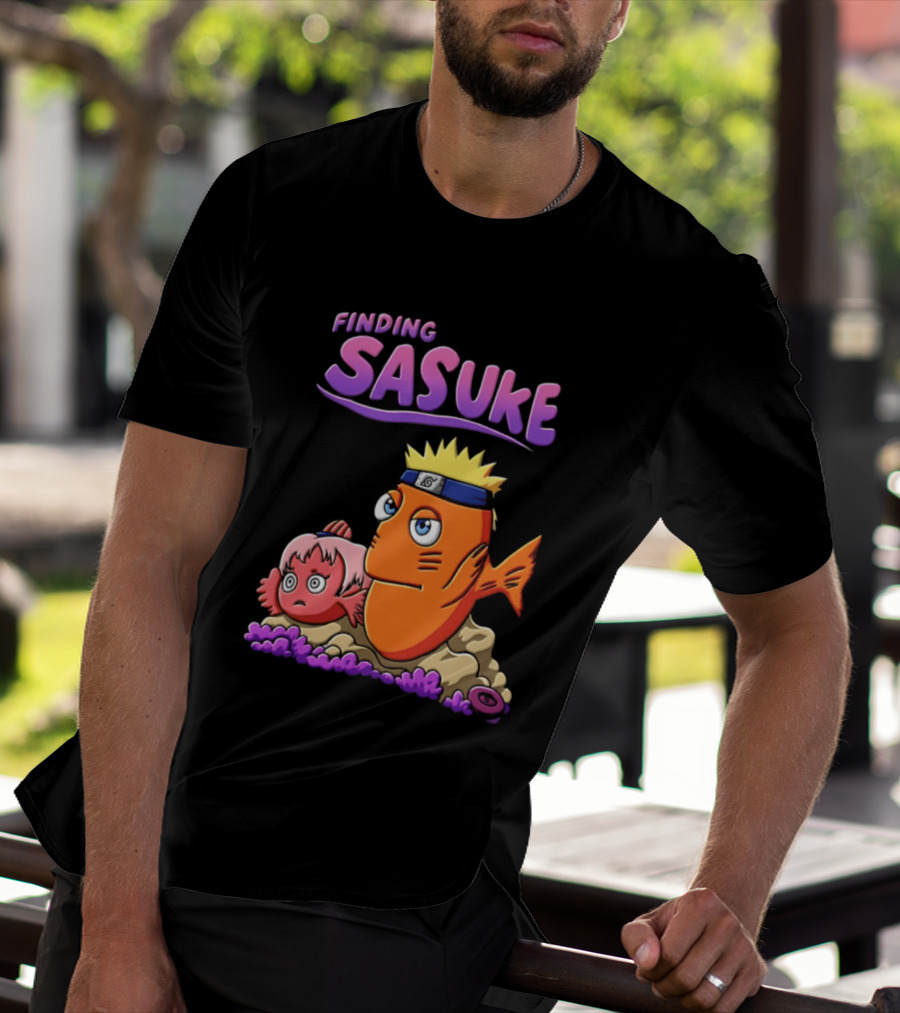 Finding Sasuke Naruto Uzumaki Sakura Haruno Anime Series T-Shirt
