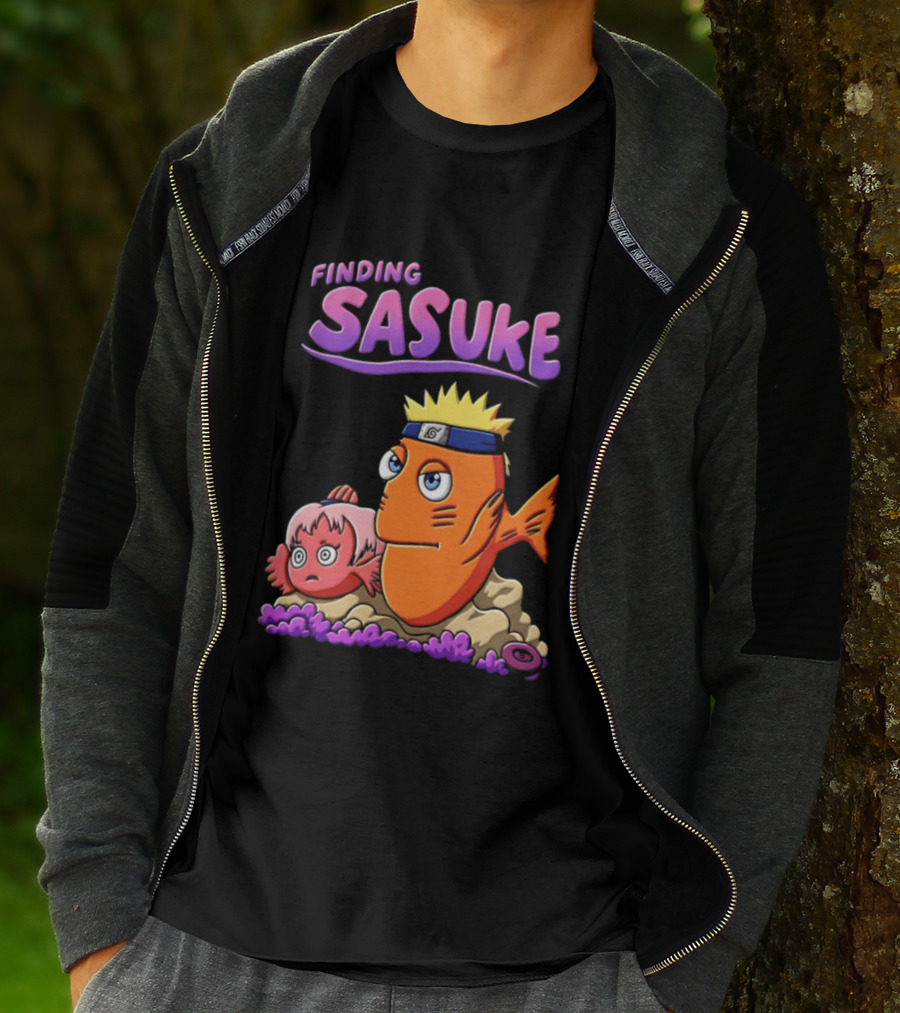 Finding Sasuke Naruto Uzumaki Sakura Haruno Anime Series T-Shirt
