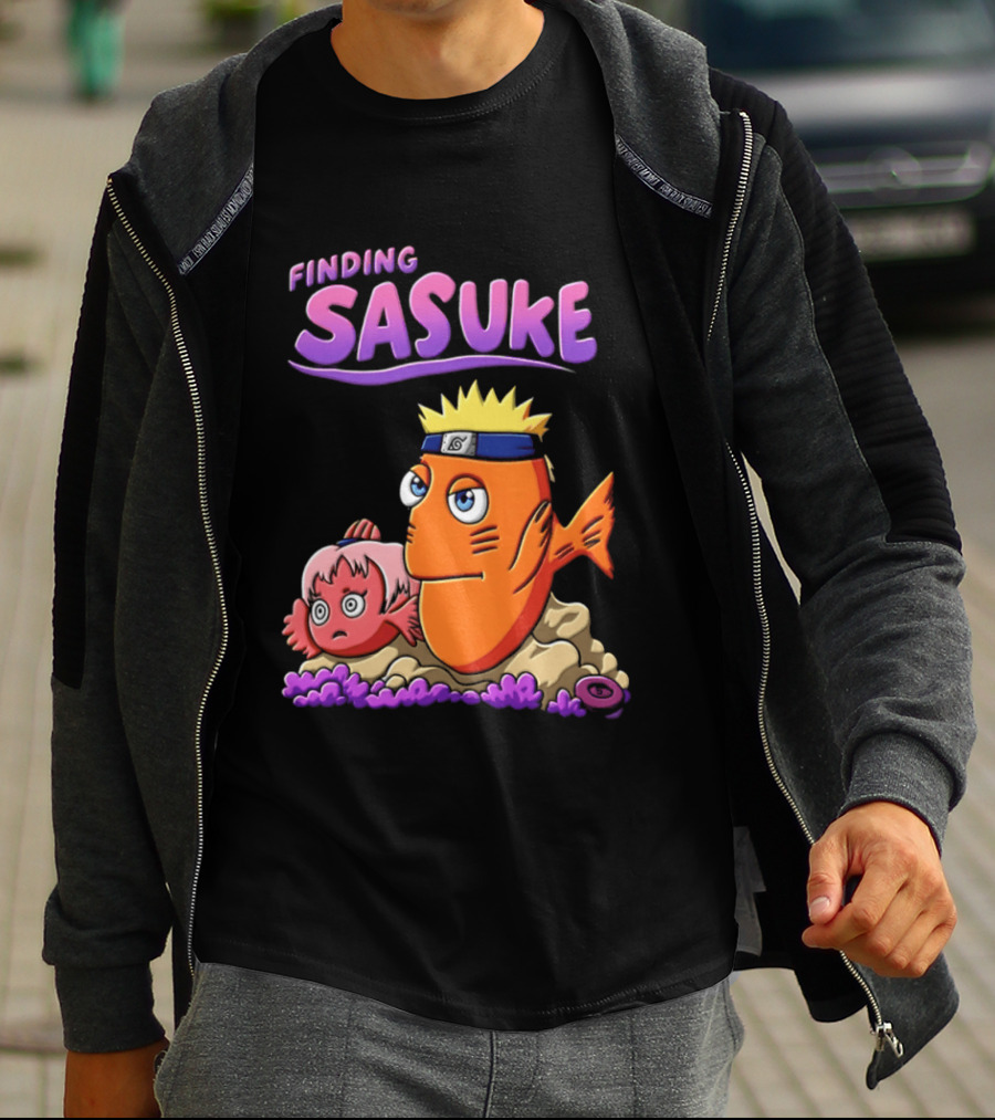 Finding Sasuke Naruto Uzumaki Sakura Haruno Anime Series T-Shirt