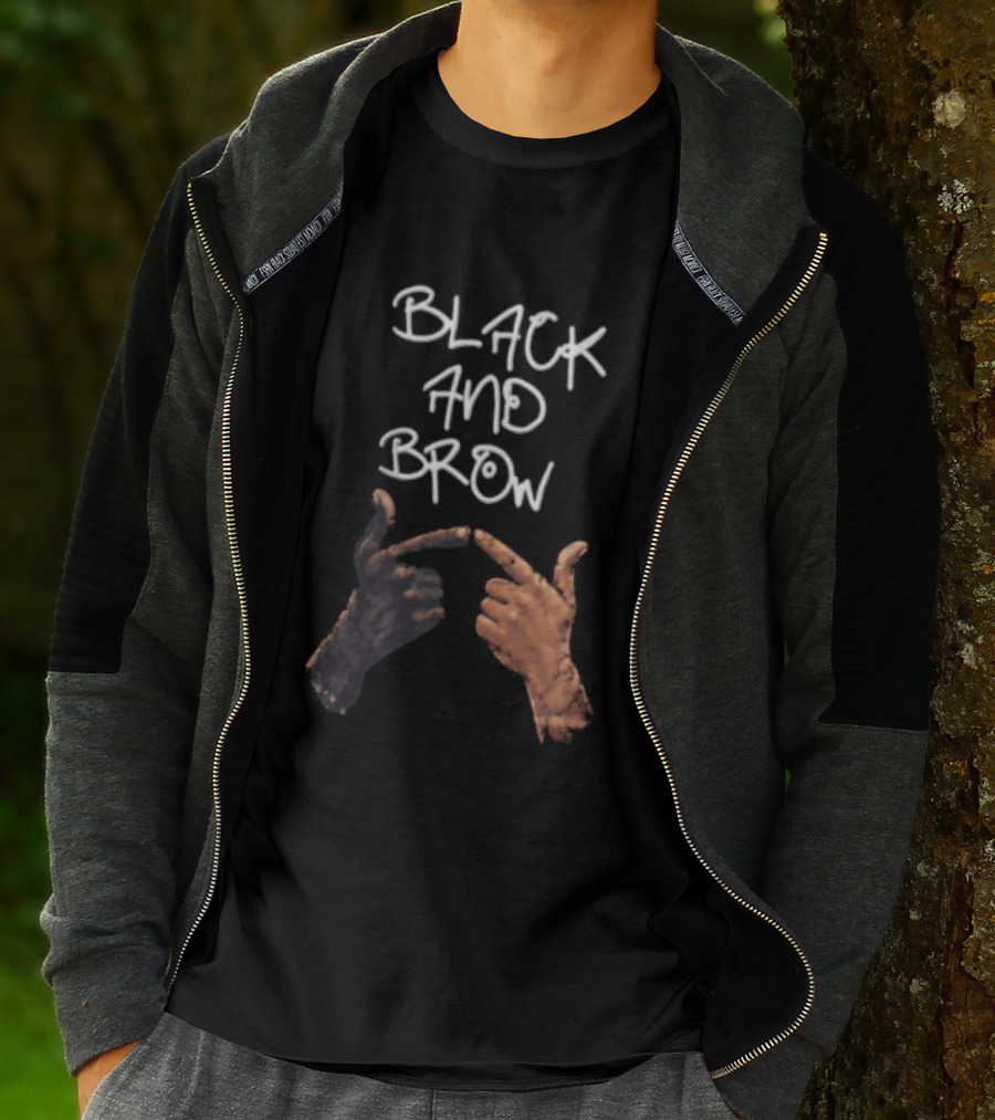 Black And Brown Hand Gesture T-Shirt