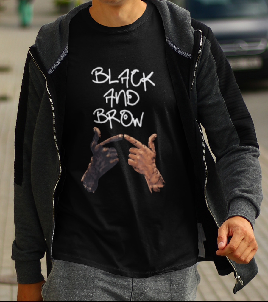 Black And Brown Hand Gesture T-Shirt