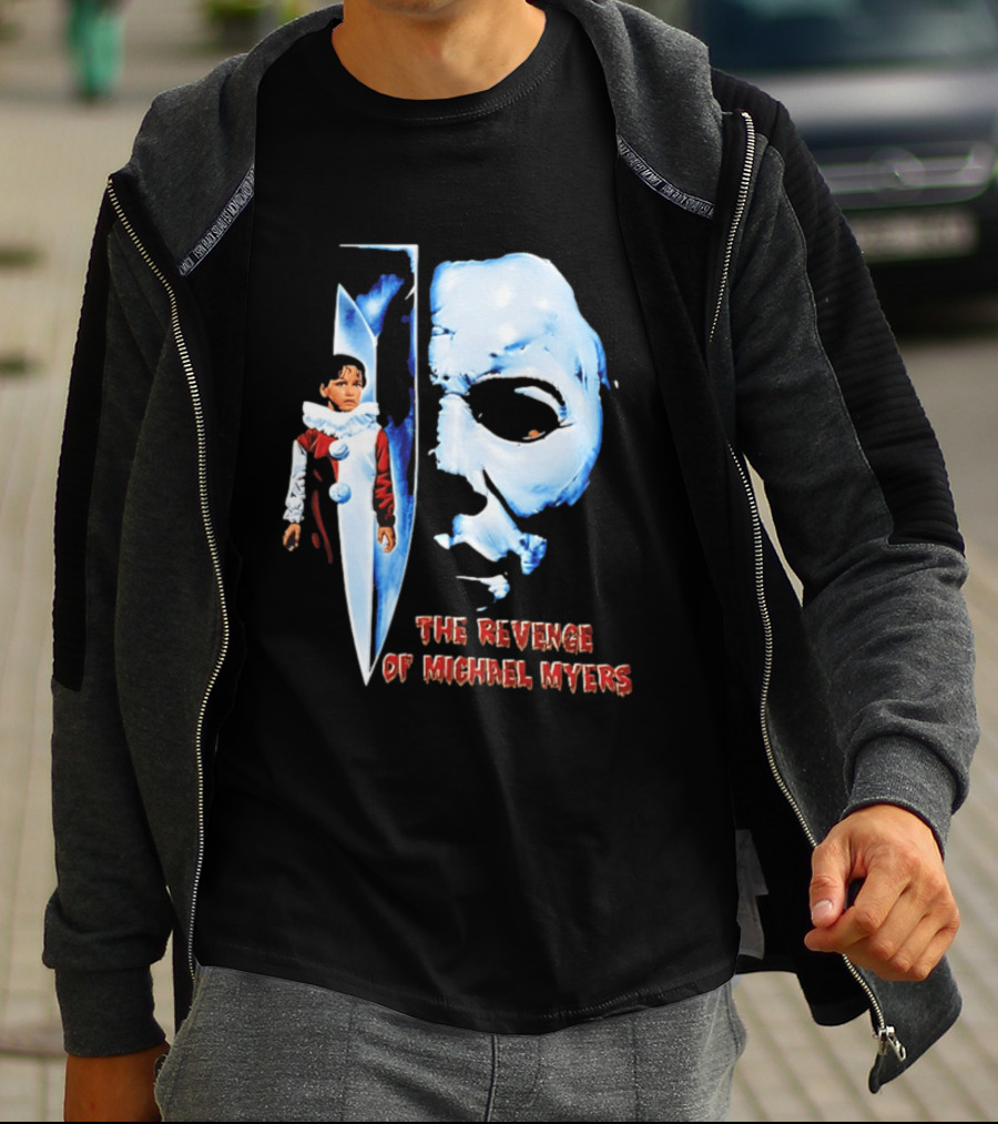 The Revenge Of Michael Myers Halloween Mask Knife Clown T-Shirt