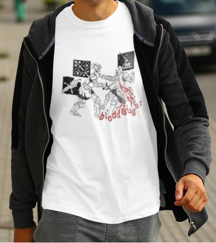 Blood Sugar Knights Duel Medieval Combat Flames T-Shirt