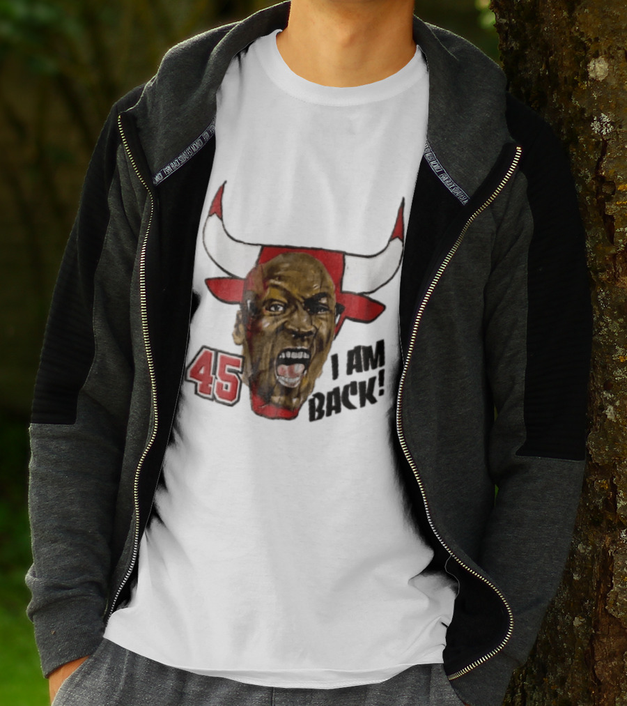Chicago Bulls NBA 45 I Am Back Screaming Face Bull Bootleg T-Shirt