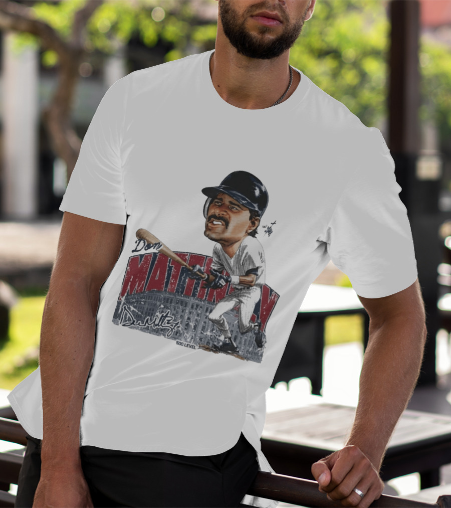Don Mattingly New York 500 Level Bruce Stark Collection Baseball Stadium T-Shirt