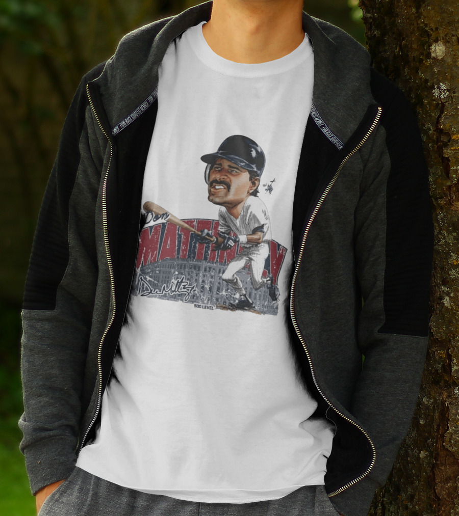 Don Mattingly New York 500 Level Bruce Stark Collection Baseball Stadium T-Shirt