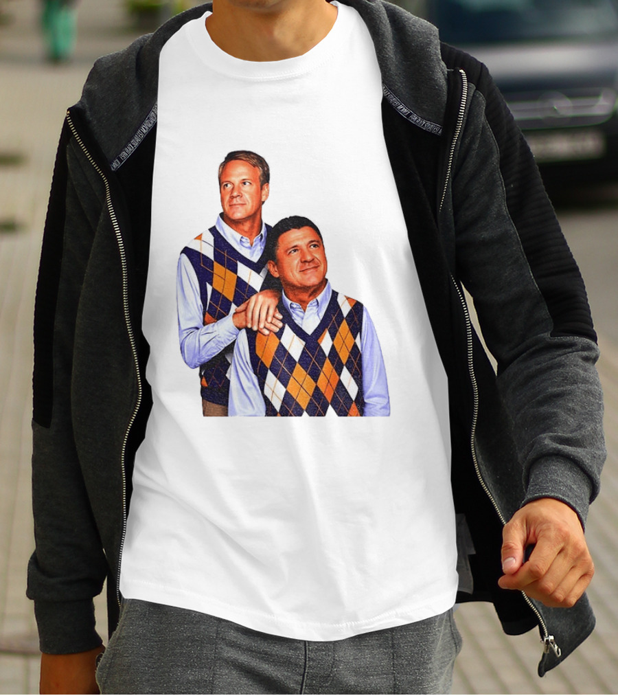 LSU Coaches Step Brothers Argyle Sweater Lane Kiffin T-Shirt