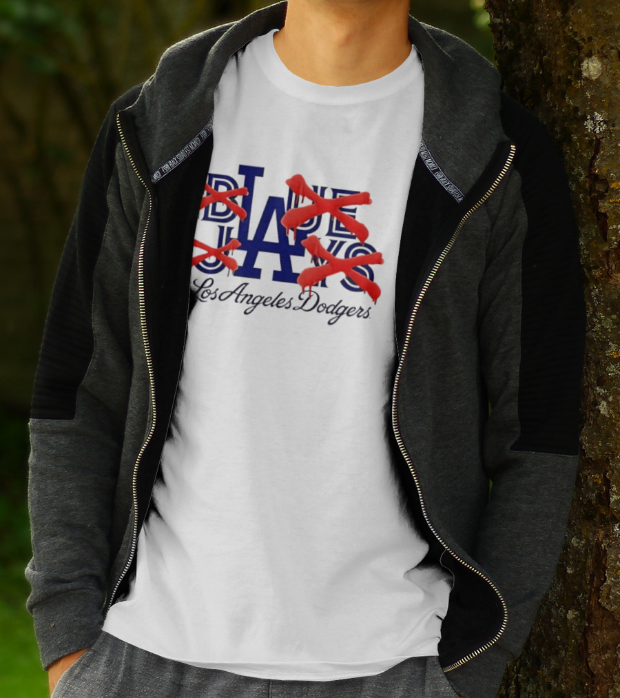 Blue Jays Los Angeles Dodgers Dripping Red X Marks T-Shirt