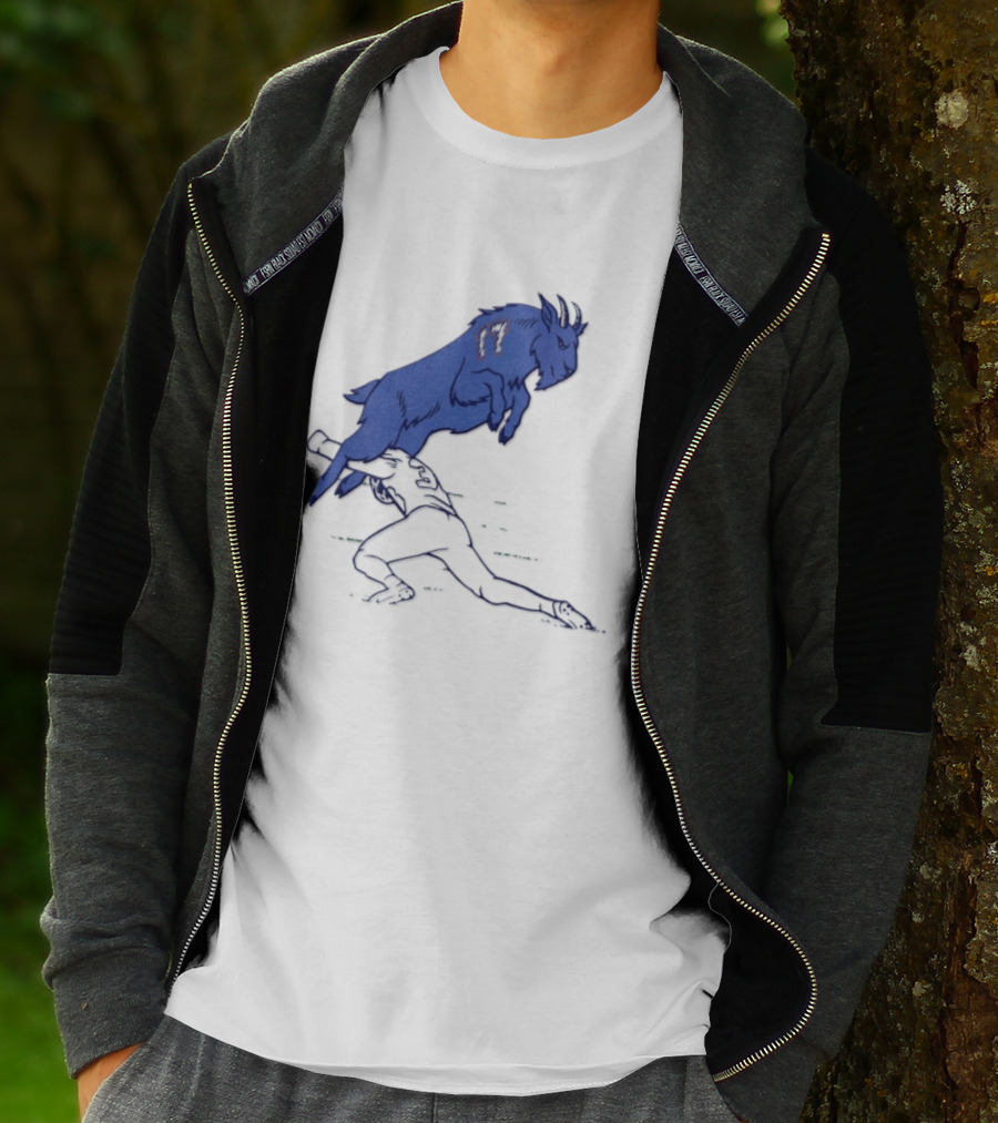 Buffalo Bills Josh Allen Goat 17 Jumping Over Defender Football Play T-Shirt