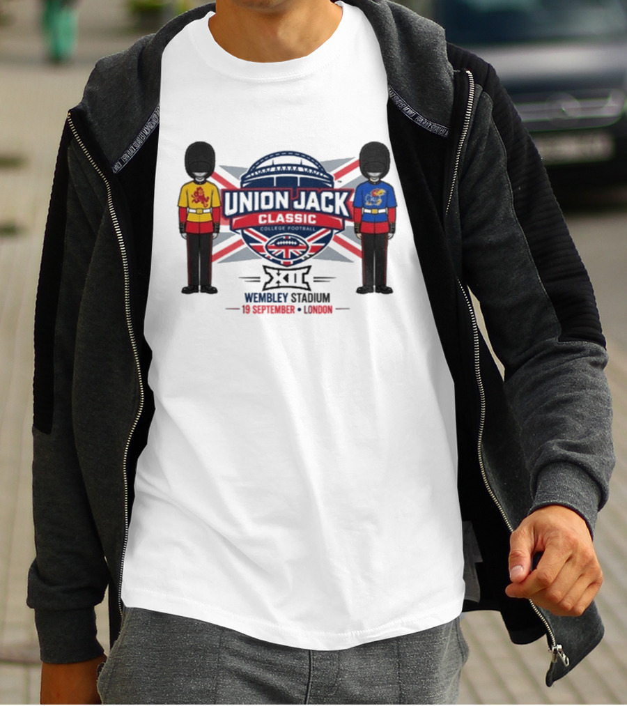 Kansas Jayhawks Vs Arizona State Union Jack Classic 2026 Wembley Stadium London 19 September T-Shirt