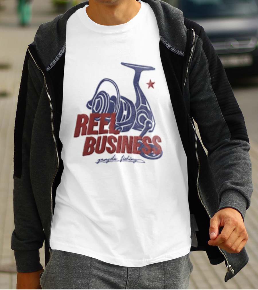 Reel Business Gangsta Fishing Reel Star T-Shirt