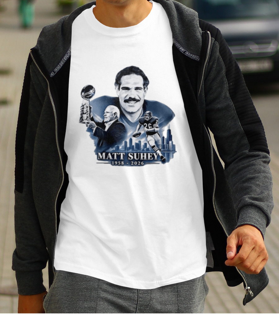 RIP Matt Suhey 1958 2026 Rest In Power With Trophy And Football Player T-Shirt