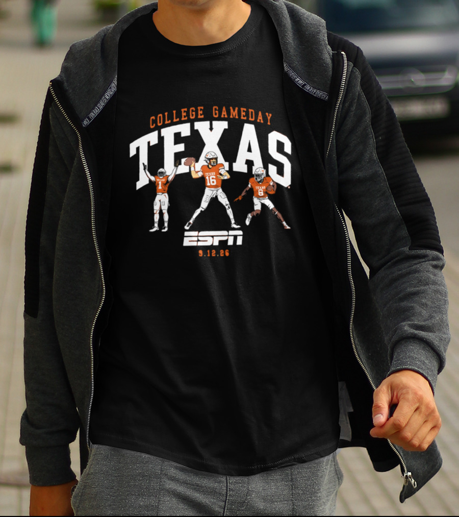 College Gameday Texas Football Players ESPN 9.12.26 T-Shirt