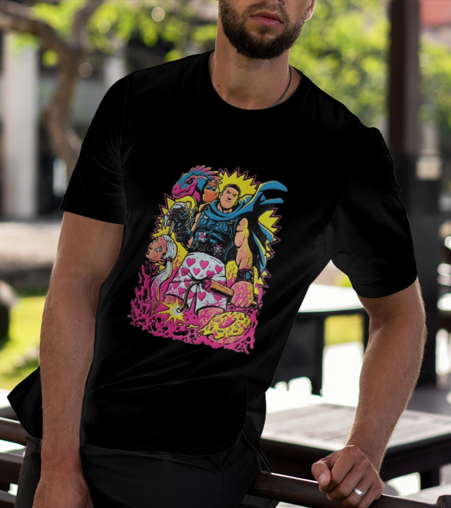 Goddamnit Donut Miss Me Matt Dinniman Neon Warrior Heart Boxers Dinosaur Cat T-Shirt