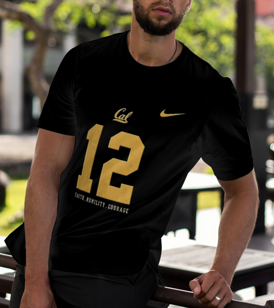 California Golden Bears Number 12 Nike Faith Humility Courage T-Shirt