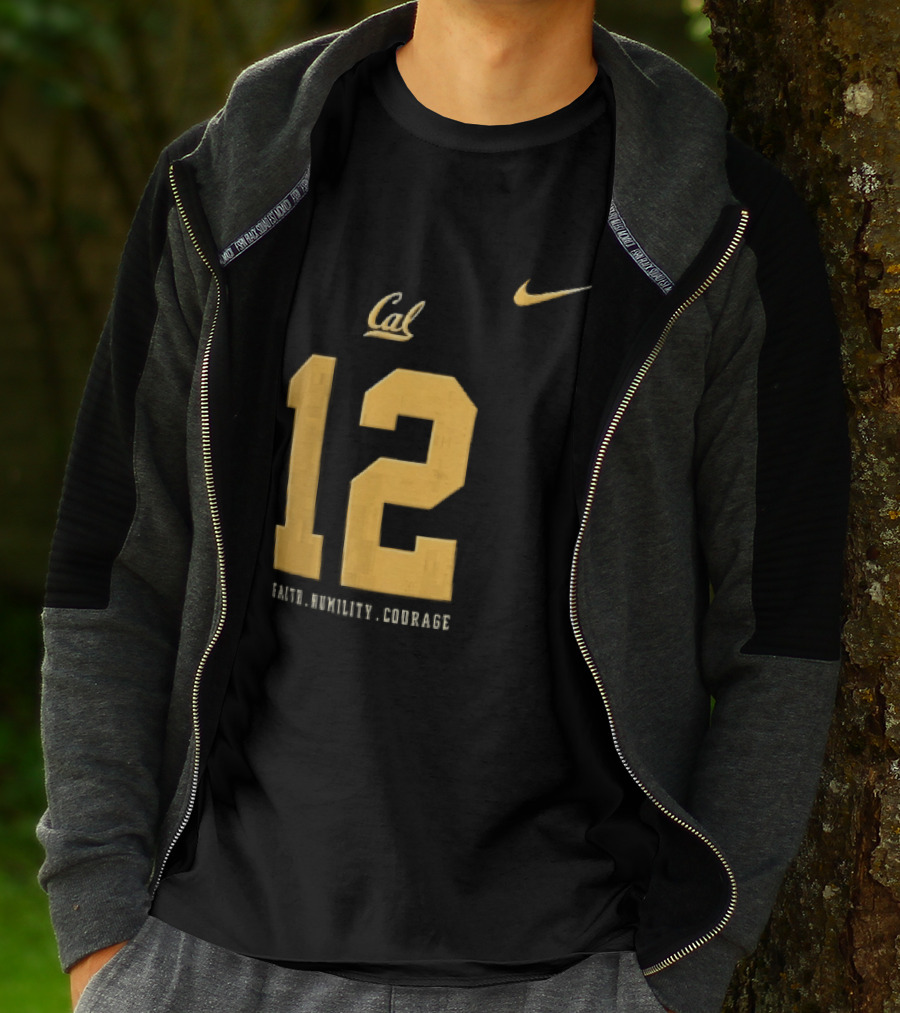 California Golden Bears Number 12 Nike Faith Humility Courage T-Shirt