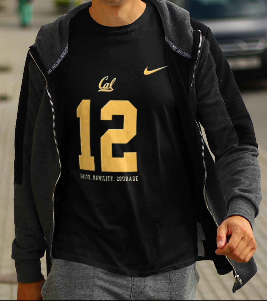 California Golden Bears Number 12 Nike Faith Humility Courage T-Shirt
