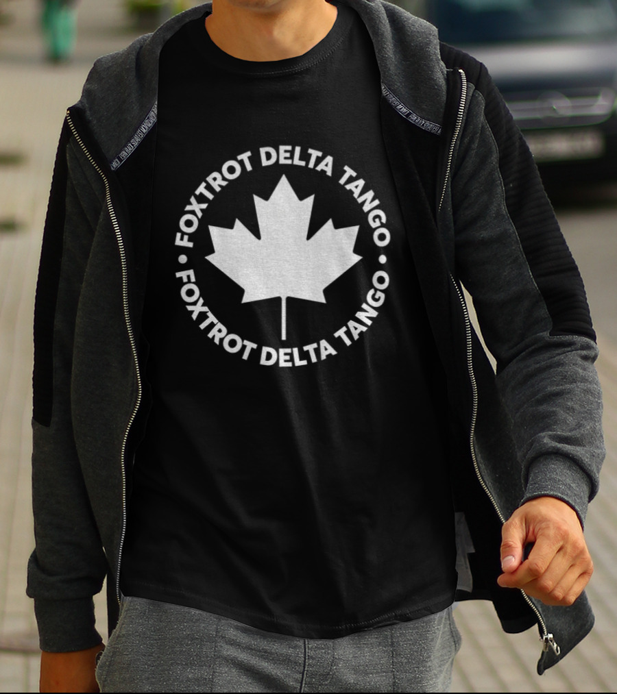 Foxtrot Delta Tango Canadian Maple Leaf Circular T-Shirt