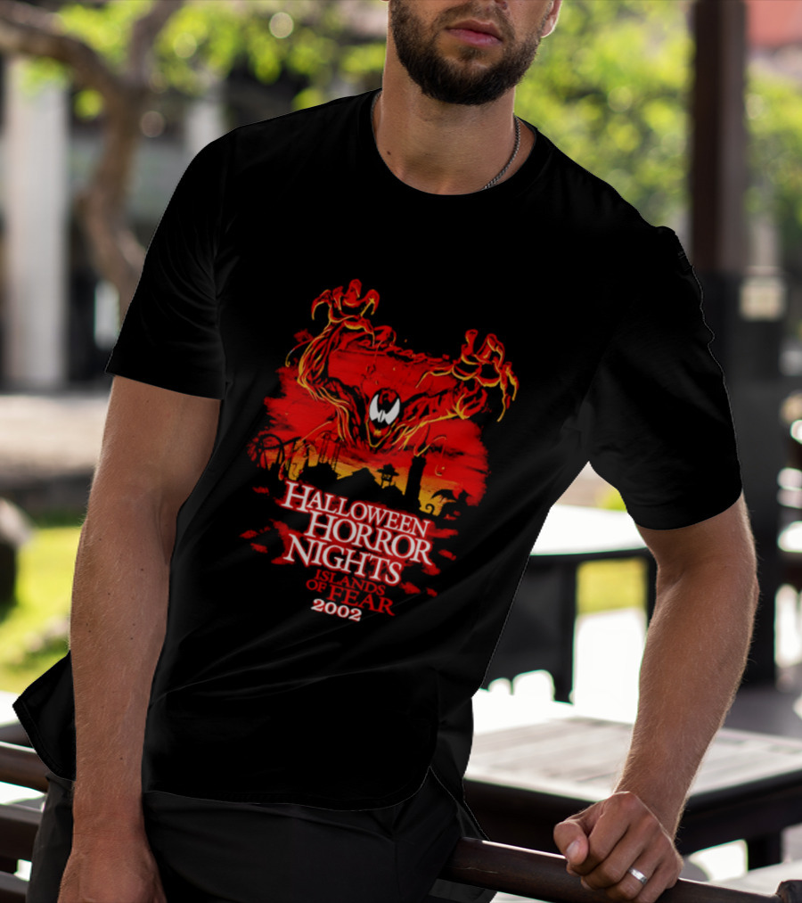 Carnage Halloween Horror Nights Islands Of Fear 2002 T-Shirt