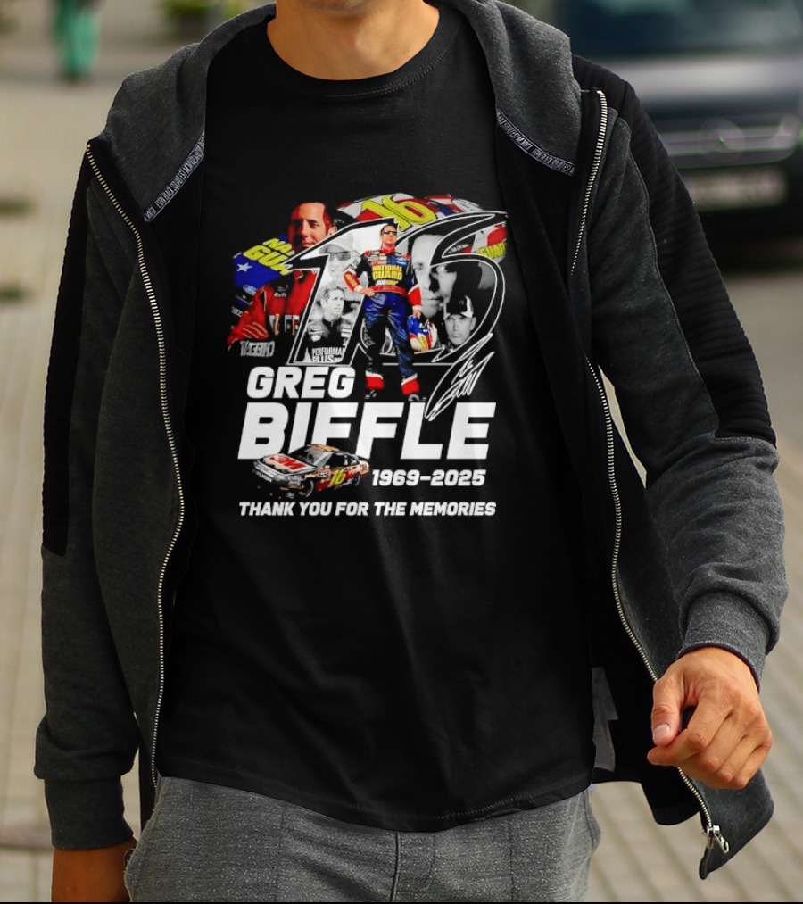 Greg Biffle 1969 2025 NASCAR Racing Career Thank You For The Memories T-Shirt