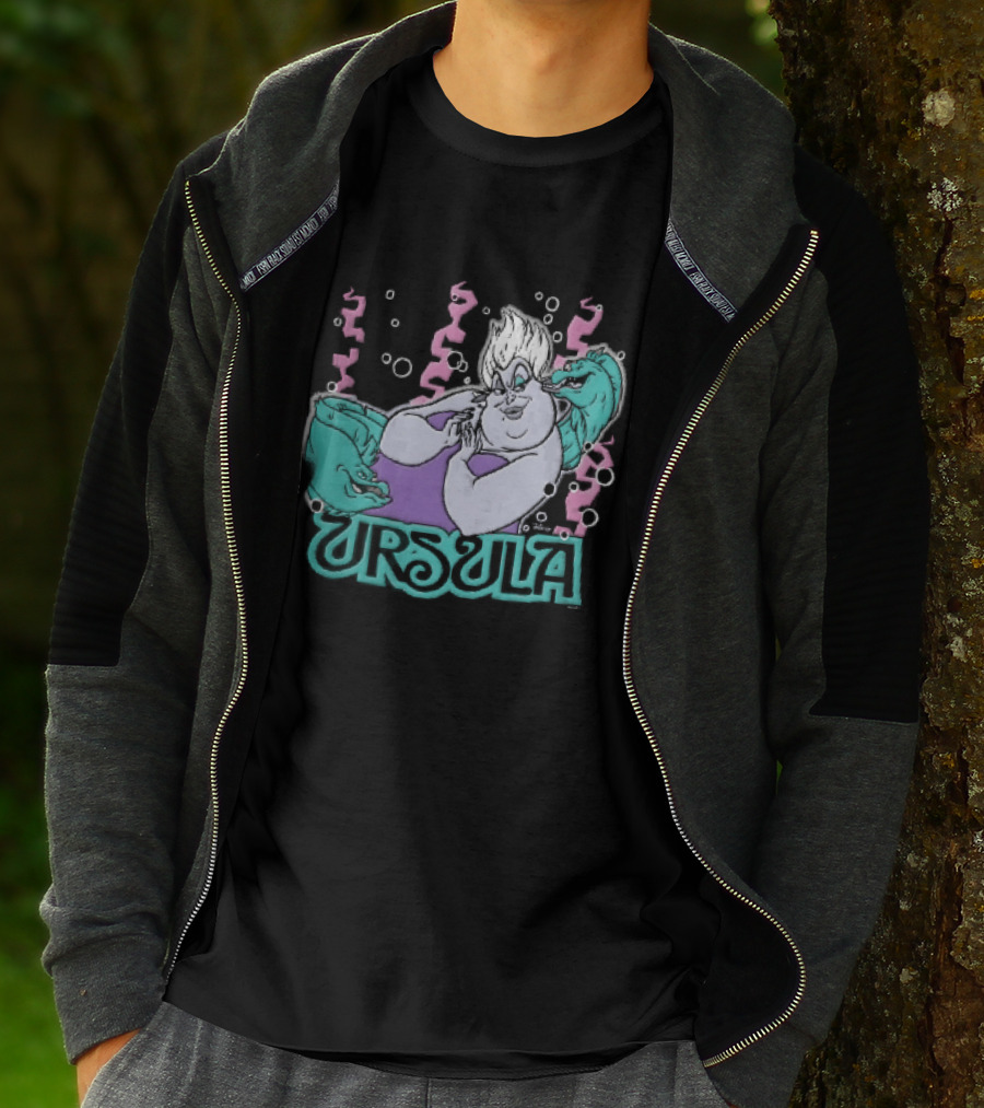 Disney Ursula Sea Witch Villain Eels Bubbles Seaweed T-Shirt