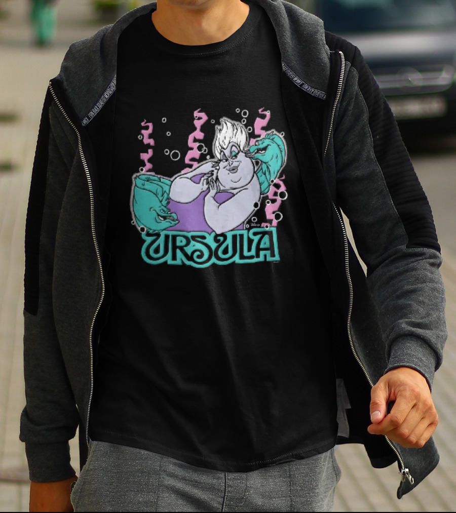 Disney Ursula Sea Witch Villain Eels Bubbles Seaweed T-Shirt