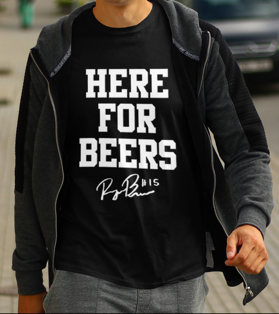 Raegan Beers Oklahoma Sooners Crimson Here For Beers Signature T-Shirt