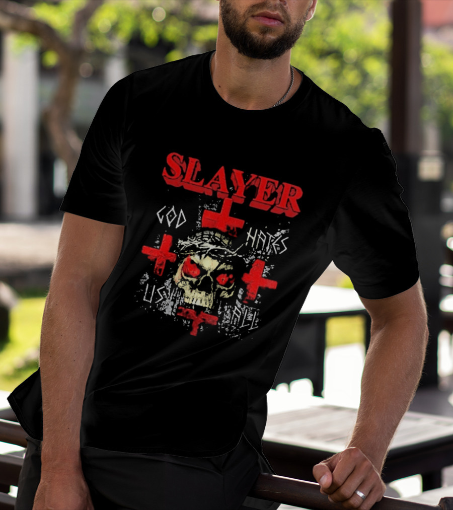 Slayer God Hates Us All Skull Cross 25th Anniversary T-Shirt