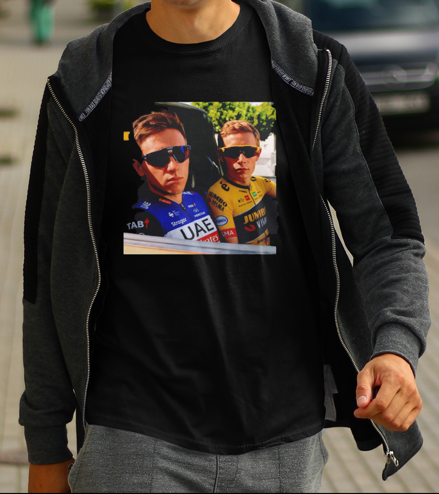 UAE Team Emirates And Jumbo Visma Cycling Rivals Tadej Pogačar Jonas Vingegaard T-Shirt