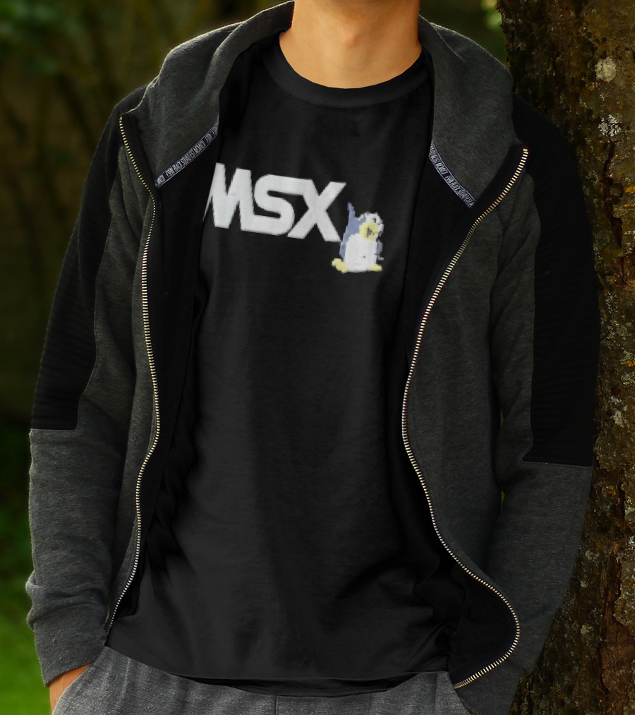 MSX Classic Pixel Penguin Video Game T-Shirt