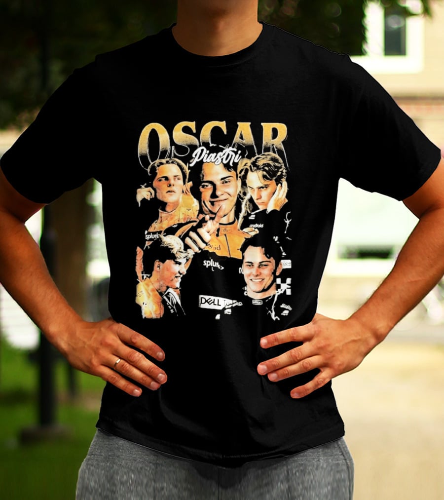 Oscar Piastri Splunk Dell Collage 2026 T-Shirt