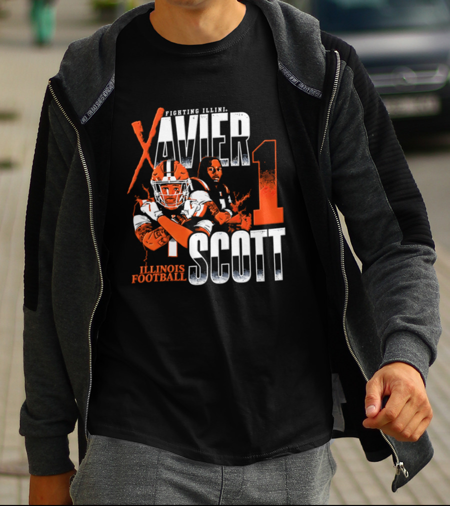 Illinois Fighting Illini Football Xavier Scott 1 T-Shirt