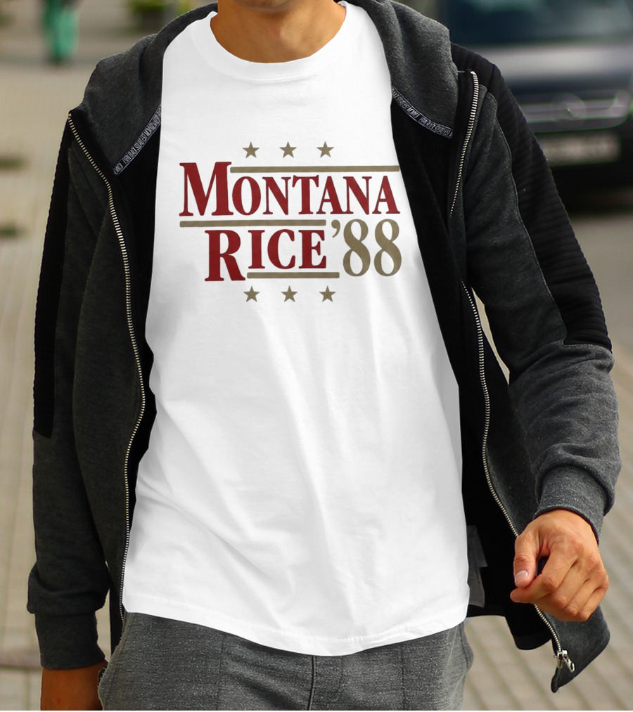 Montana Rice '88 Vintage Style With Stars T-Shirt