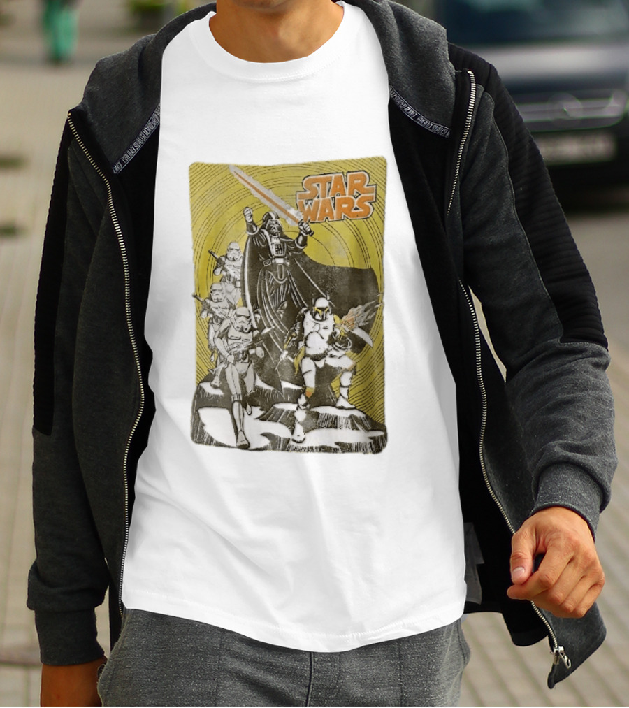 Star Wars Darth Vader Boba Fett Stormtroopers Comic Cover T-Shirt