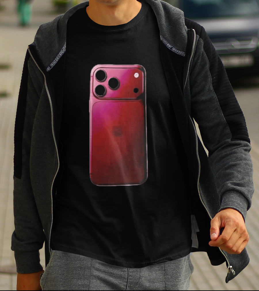 Apple Deep Burgundy Concept Smartphone Rear Camera Island Glass Back T-Shirt