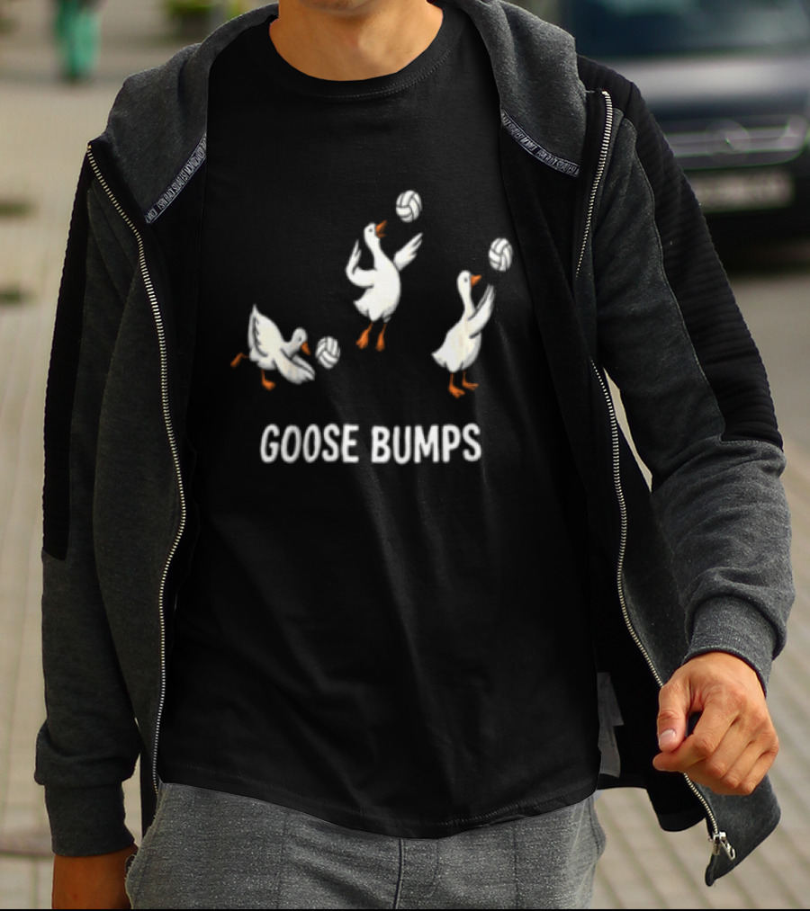 Goose Bumps Volleyball Geese Humor Sports T-Shirt
