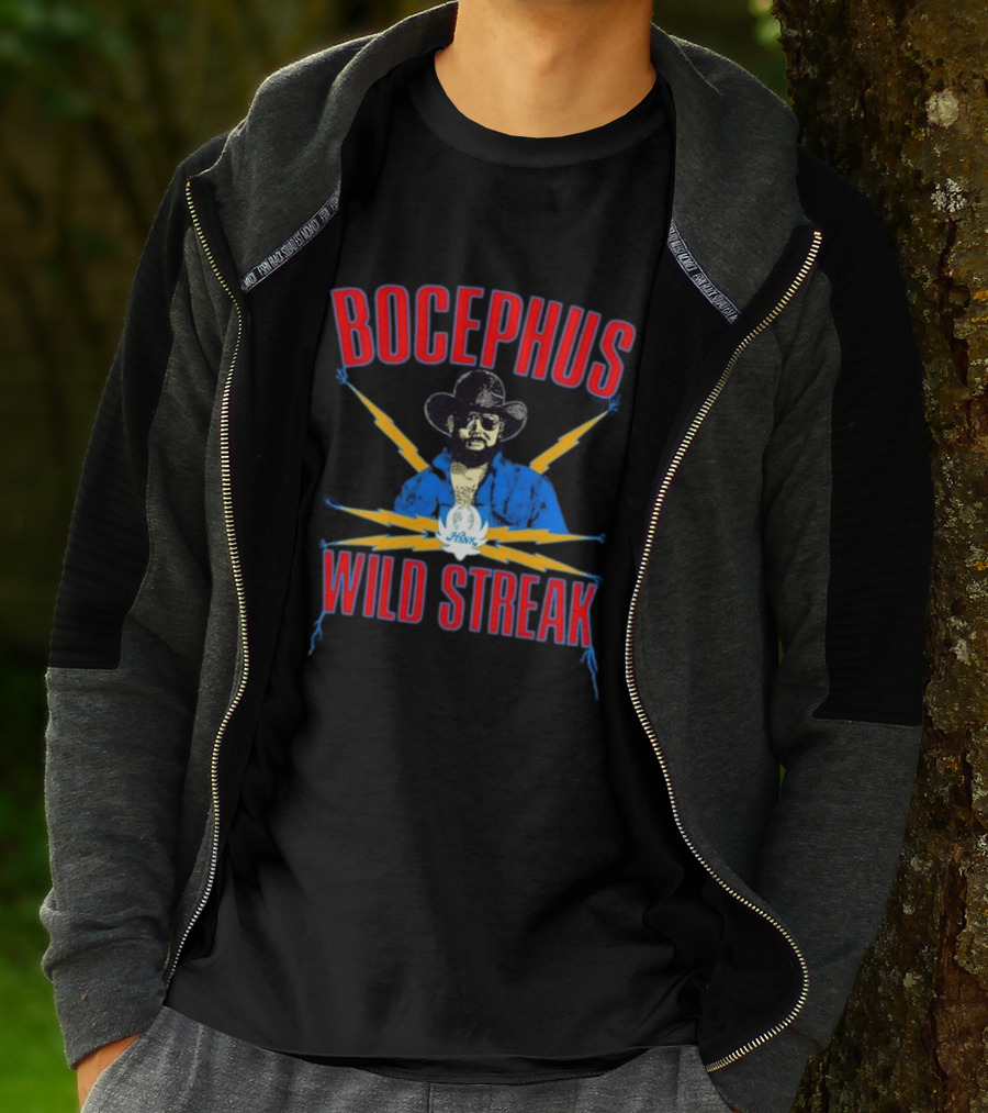 Bocephus Hank Wild Streak Electric Lightning Western T-Shirt