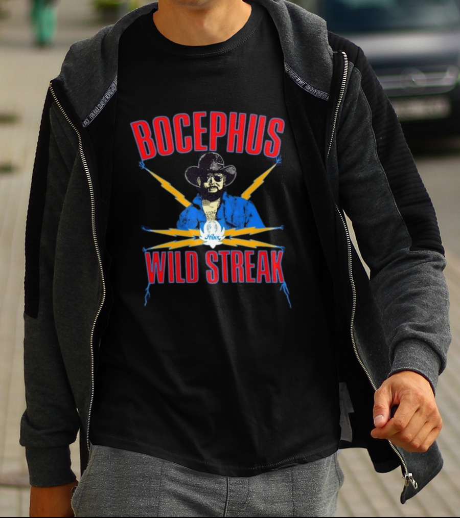 Bocephus Hank Wild Streak Electric Lightning Western T-Shirt