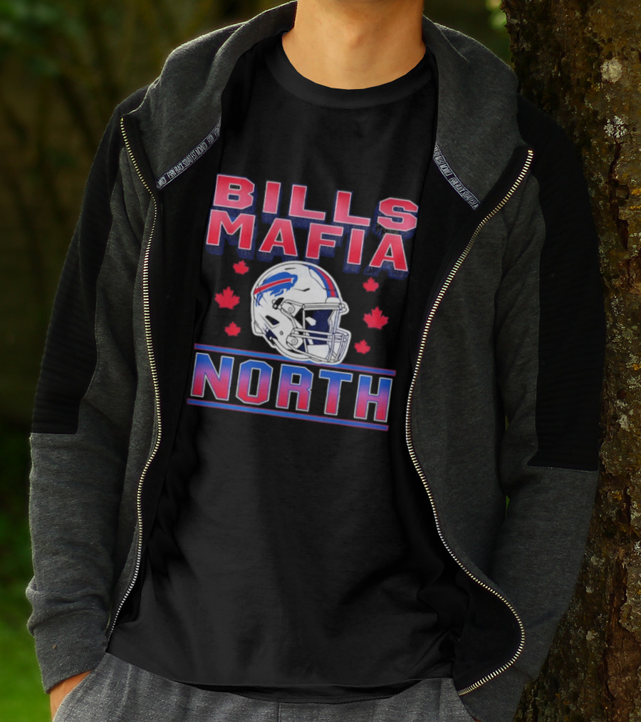 Bills Mafia North Helmet Canadian Fall Maple Leafs T-Shirt