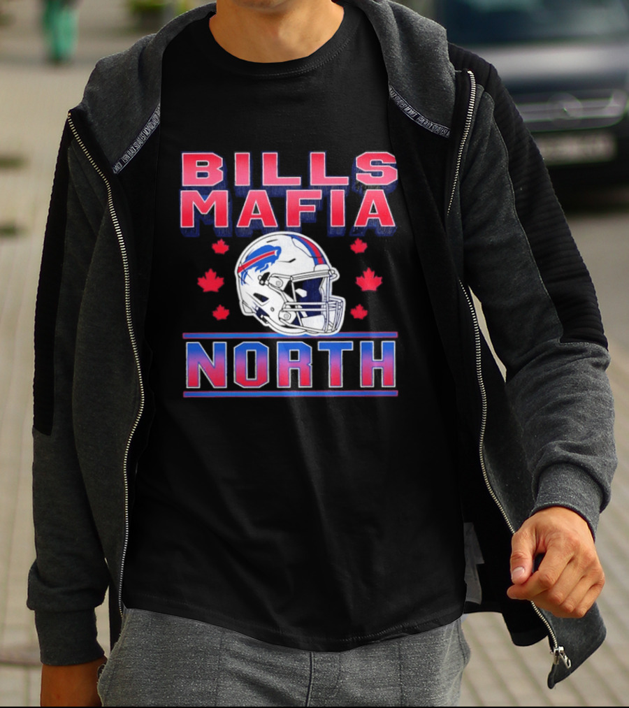 Bills Mafia North Helmet Canadian Fall Maple Leafs T-Shirt