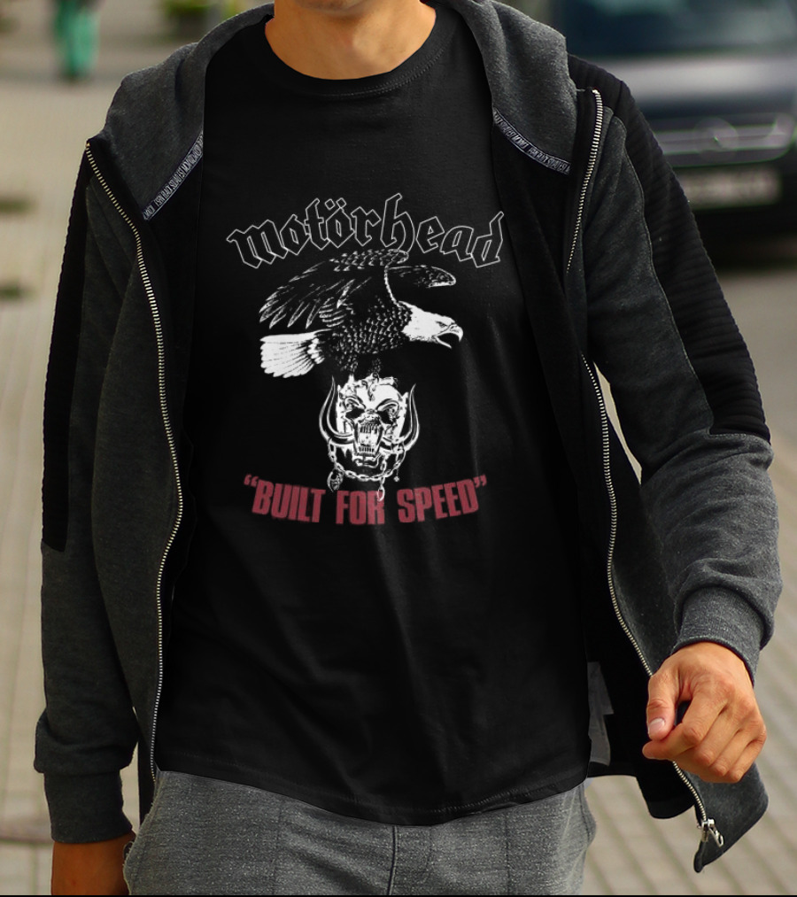 Motorhead Built For Speed Eagle Motif T-Shirt