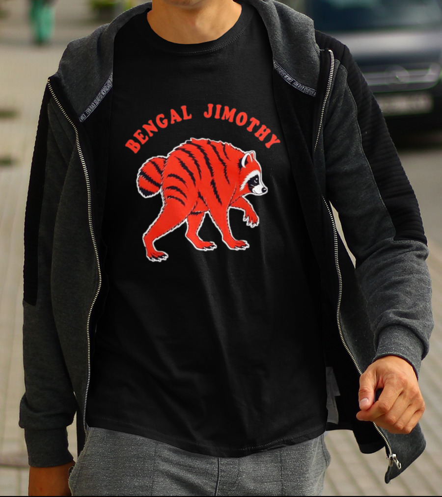 Bengal Jimothy Raccoon Cincinnati Bengals Fan T-Shirt